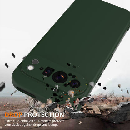 Google Pixel 9 Pro Shockproof Silicone MagSafe Phone Case with Microfibre Lining Magnetic Cover