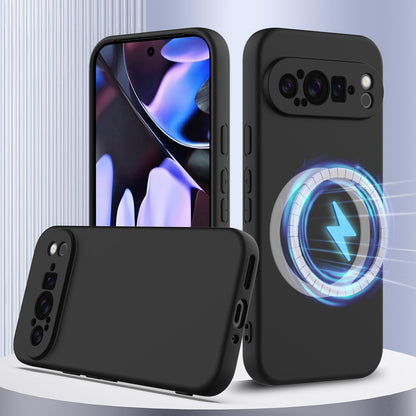 Google Pixel 9 Pro XL Shockproof Silicone MagSafe Phone Case with Microfibre Lining Magnetic Cover