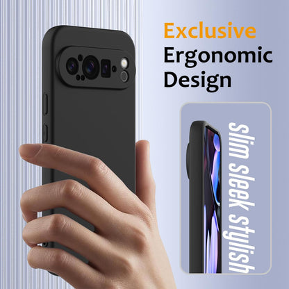 Google Pixel 9 Pro XL Shockproof Silicone MagSafe Phone Case with Microfibre Lining Magnetic Cover