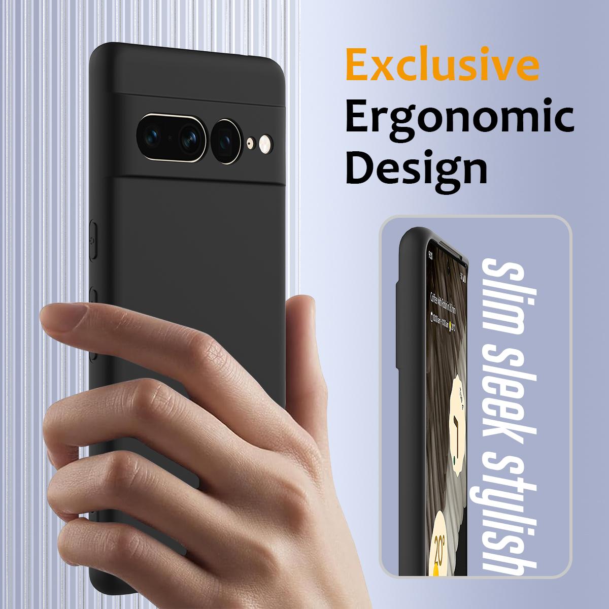 Google Pixel 7 Pro Shockproof Silicone MagSafe Phone Case with Microfibre Lining Magnetic Cover
