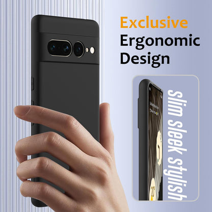 Google Pixel 7 Pro Shockproof Silicone MagSafe Phone Case with Microfibre Lining Magnetic Cover