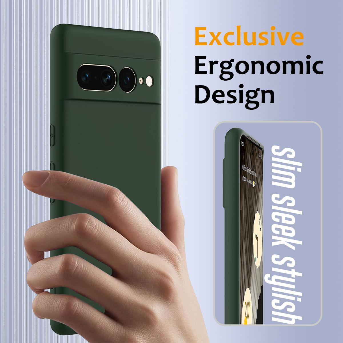 Google Pixel 7 Pro Shockproof Silicone MagSafe Phone Case with Microfibre Lining Magnetic Cover