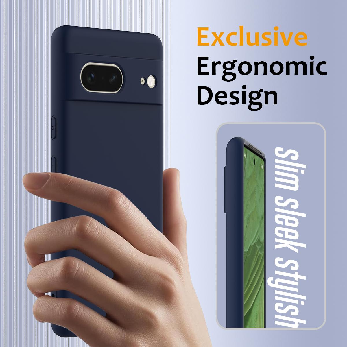 Google Pixel 7 Shockproof Silicone MagSafe Phone Case with Microfibre Lining Magnetic Cover
