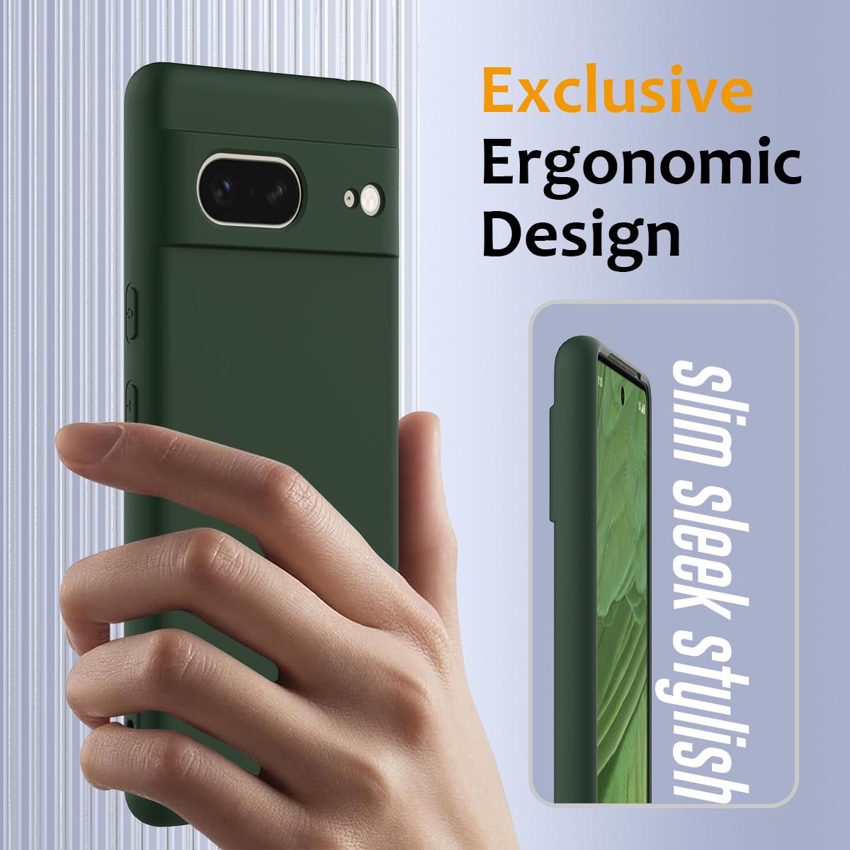Google Pixel 7 Shockproof Silicone MagSafe Phone Case with Microfibre Lining Magnetic Cover