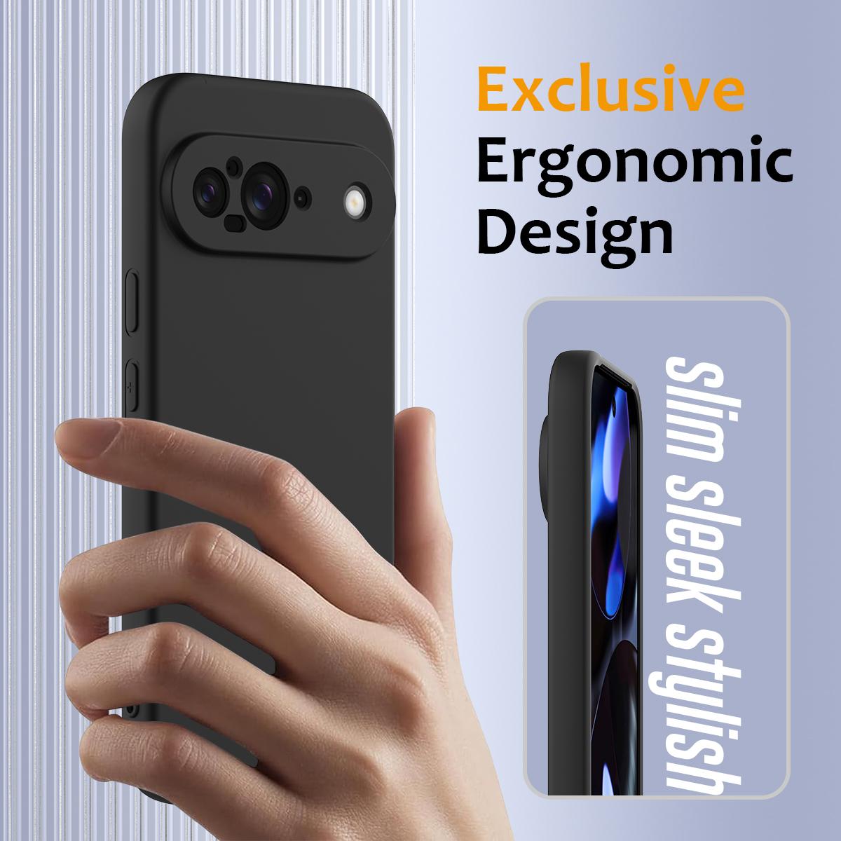 Google Pixel 9 Shockproof Silicone MagSafe Phone Case with Microfibre Lining Magnetic Cover