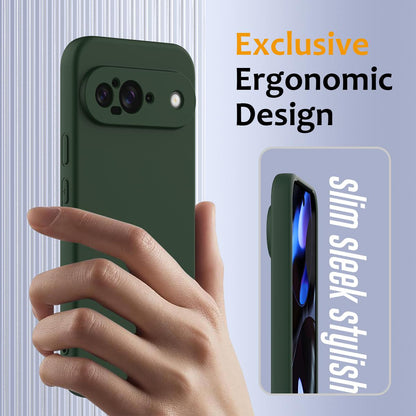 Google Pixel 9 Shockproof Silicone MagSafe Phone Case with Microfibre Lining Magnetic Cover