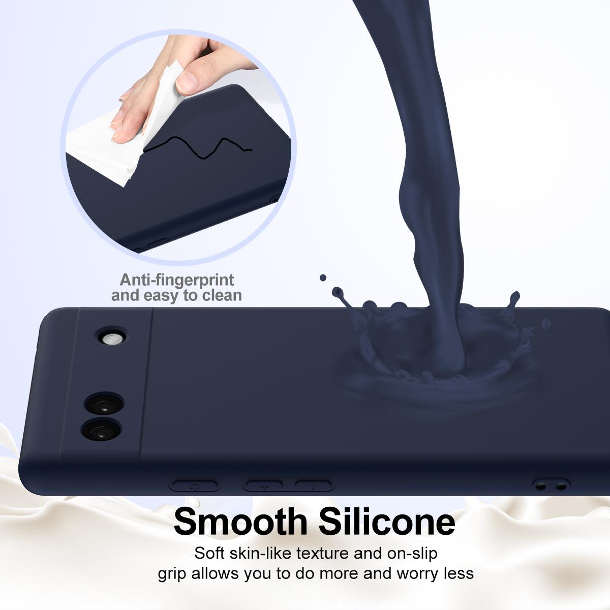 Google Pixel 6a Shockproof Silicone MagSafe Phone Case with Microfibre Lining Magnetic Cover