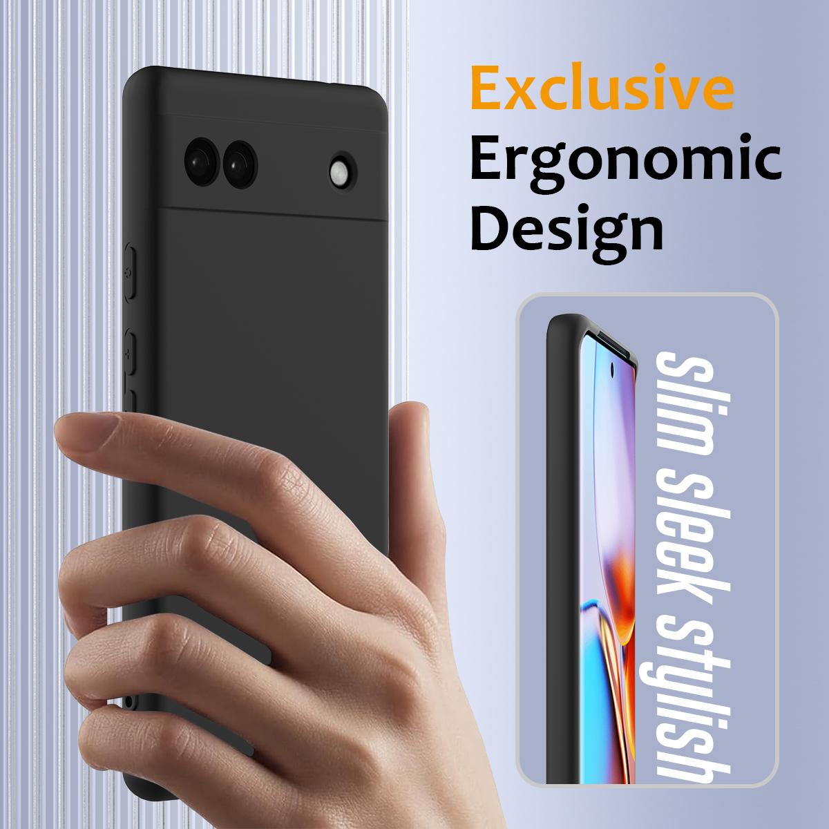 Google Pixel 6a Shockproof Silicone MagSafe Phone Case with Microfibre Lining Magnetic Cover