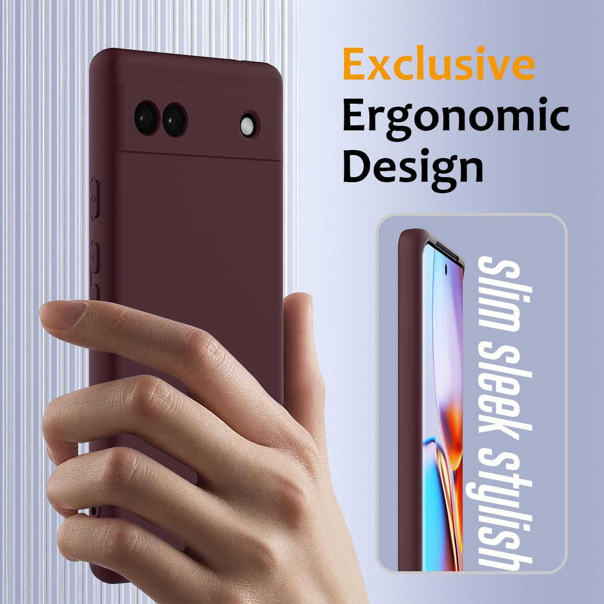 Google Pixel 6a Shockproof Silicone MagSafe Phone Case with Microfibre Lining Magnetic Cover