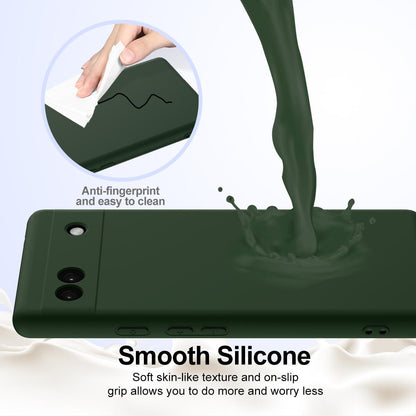 Google Pixel 6a Shockproof Silicone MagSafe Phone Case with Microfibre Lining Magnetic Cover