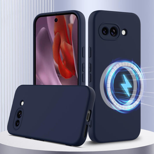 Google Pixel 9a Shockproof Silicone MagSafe Phone Case with Microfibre Lining Magnetic Cover