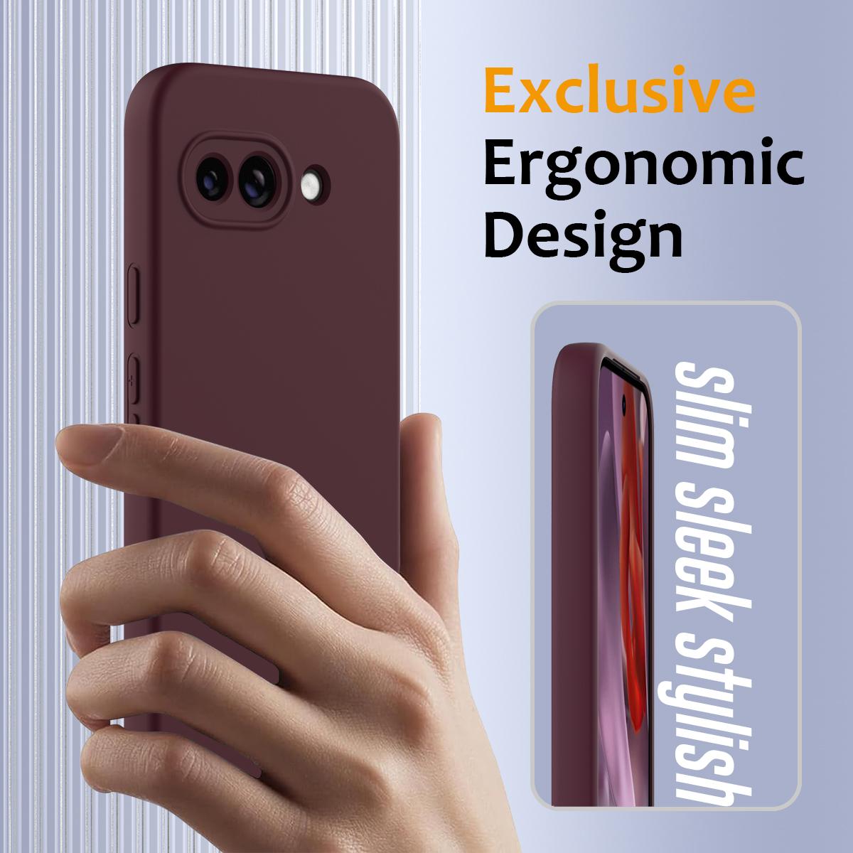 Google Pixel 9a Shockproof Silicone MagSafe Phone Case with Microfibre Lining Magnetic Cover