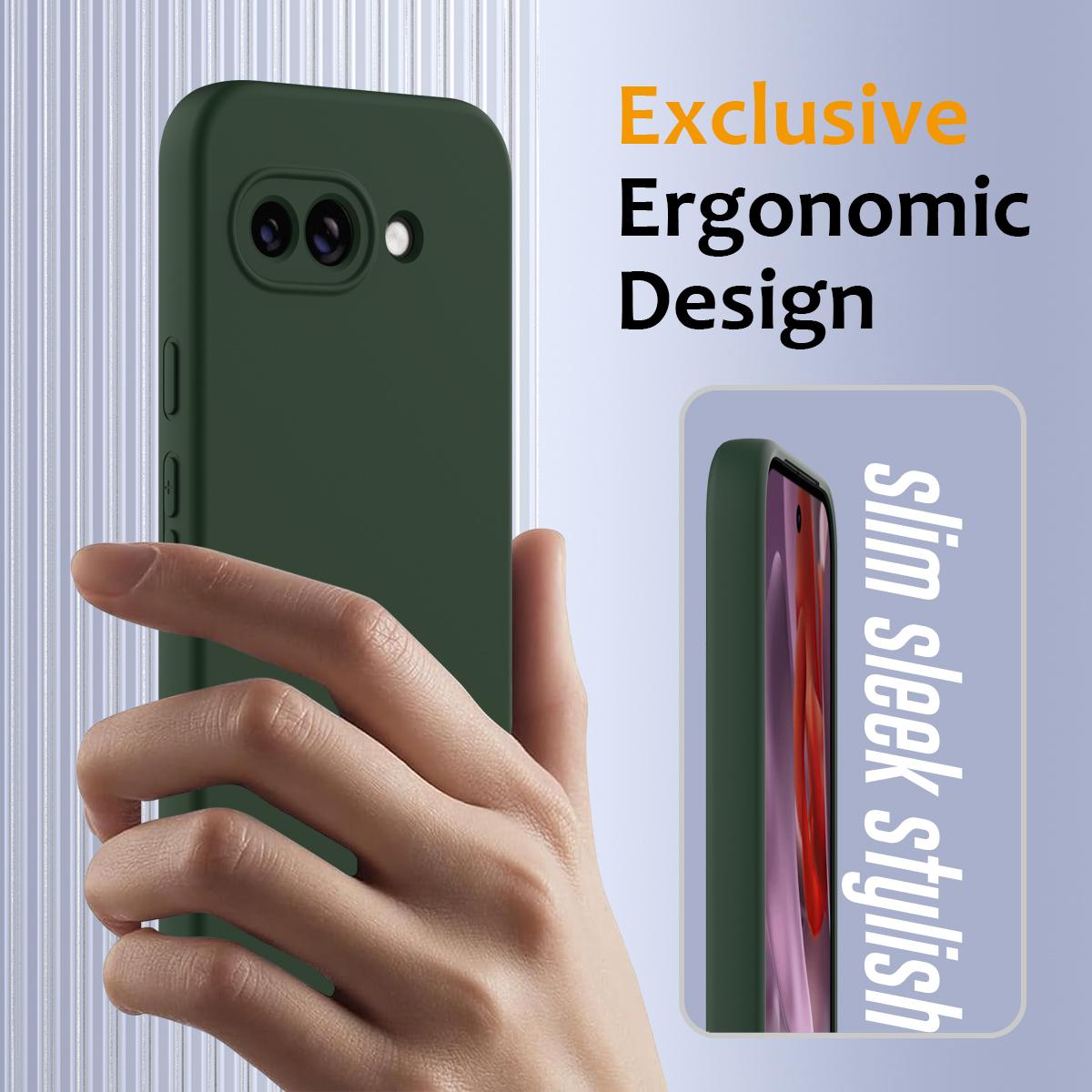 Google Pixel 9a Shockproof Silicone MagSafe Phone Case with Microfibre Lining Magnetic Cover