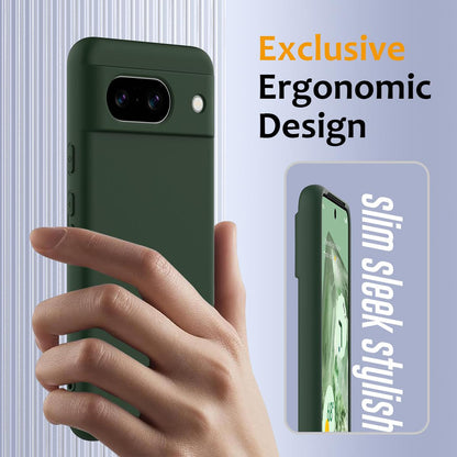 Google Pixel 8a Shockproof Silicone MagSafe Phone Case with Microfibre Lining Magnetic Cover