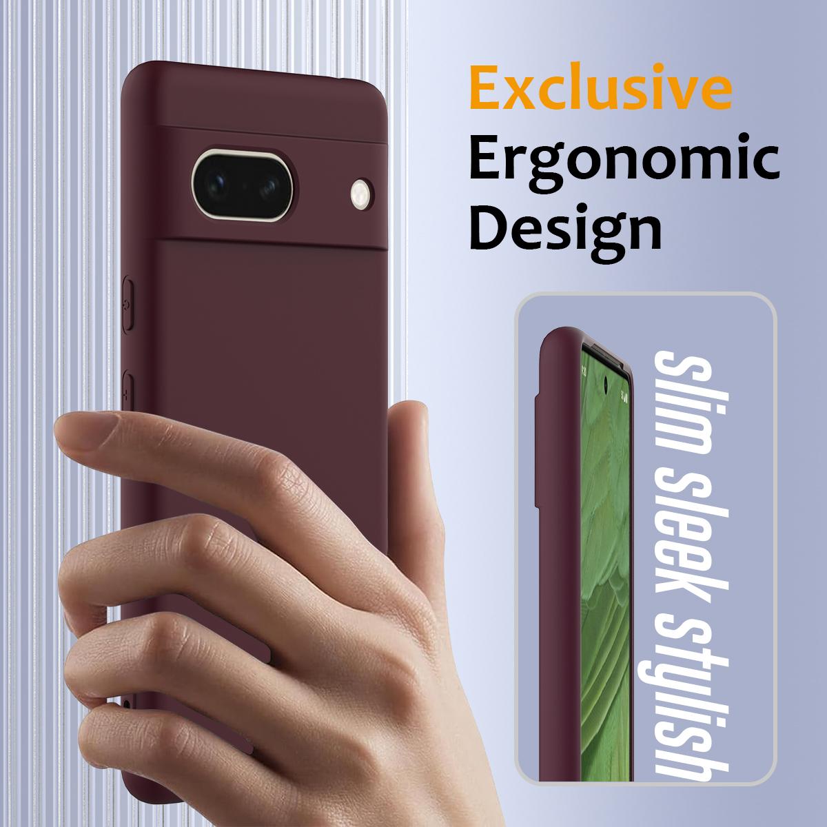Google Pixel 7a Shockproof Silicone MagSafe Phone Case with Microfibre Lining Magnetic Cover