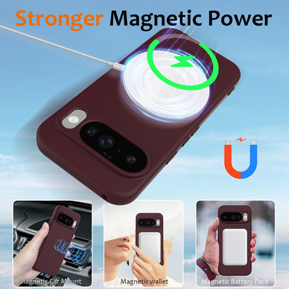 Google Pixel 10 Shockproof Silicone MagSafe Phone Case with Microfibre Lining Magnetic Cover