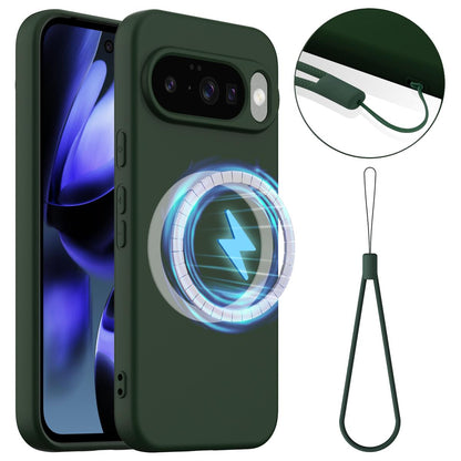 Google Pixel 10 Shockproof Silicone MagSafe Phone Case with Microfibre Lining Magnetic Cover