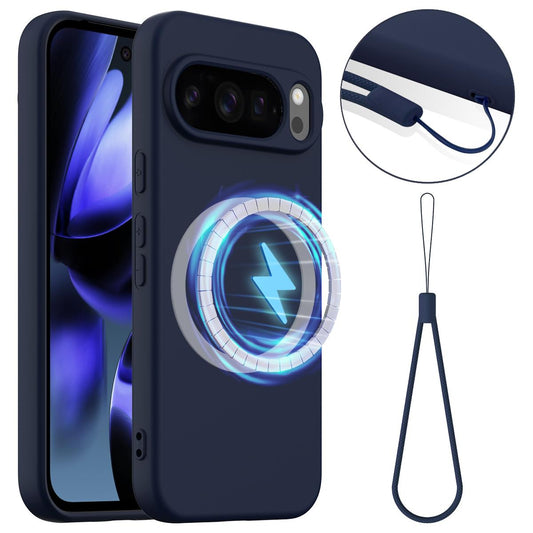 Google Pixel 10 Pro Shockproof Silicone MagSafe Phone Case with Microfibre Lining Magnetic Cover
