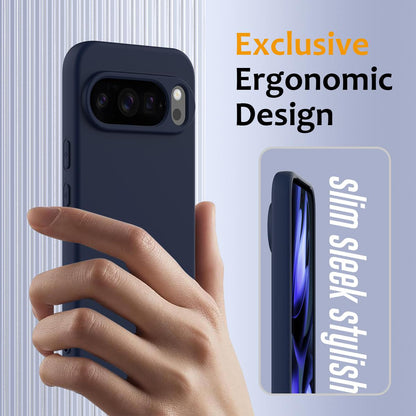 Google Pixel 10 Pro Shockproof Silicone MagSafe Phone Case with Microfibre Lining Magnetic Cover