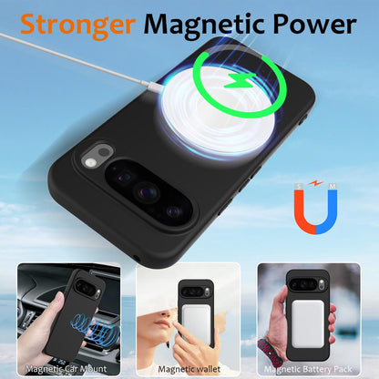 Google Pixel 10 Pro Shockproof Silicone MagSafe Phone Case with Microfibre Lining Magnetic Cover