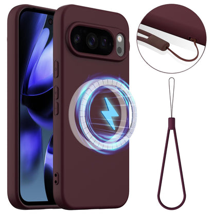 Google Pixel 10 Pro Shockproof Silicone MagSafe Phone Case with Microfibre Lining Magnetic Cover
