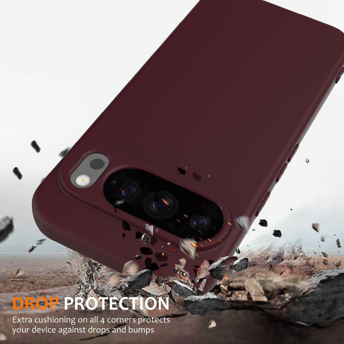 Google Pixel 10 Pro Shockproof Silicone MagSafe Phone Case with Microfibre Lining Magnetic Cover