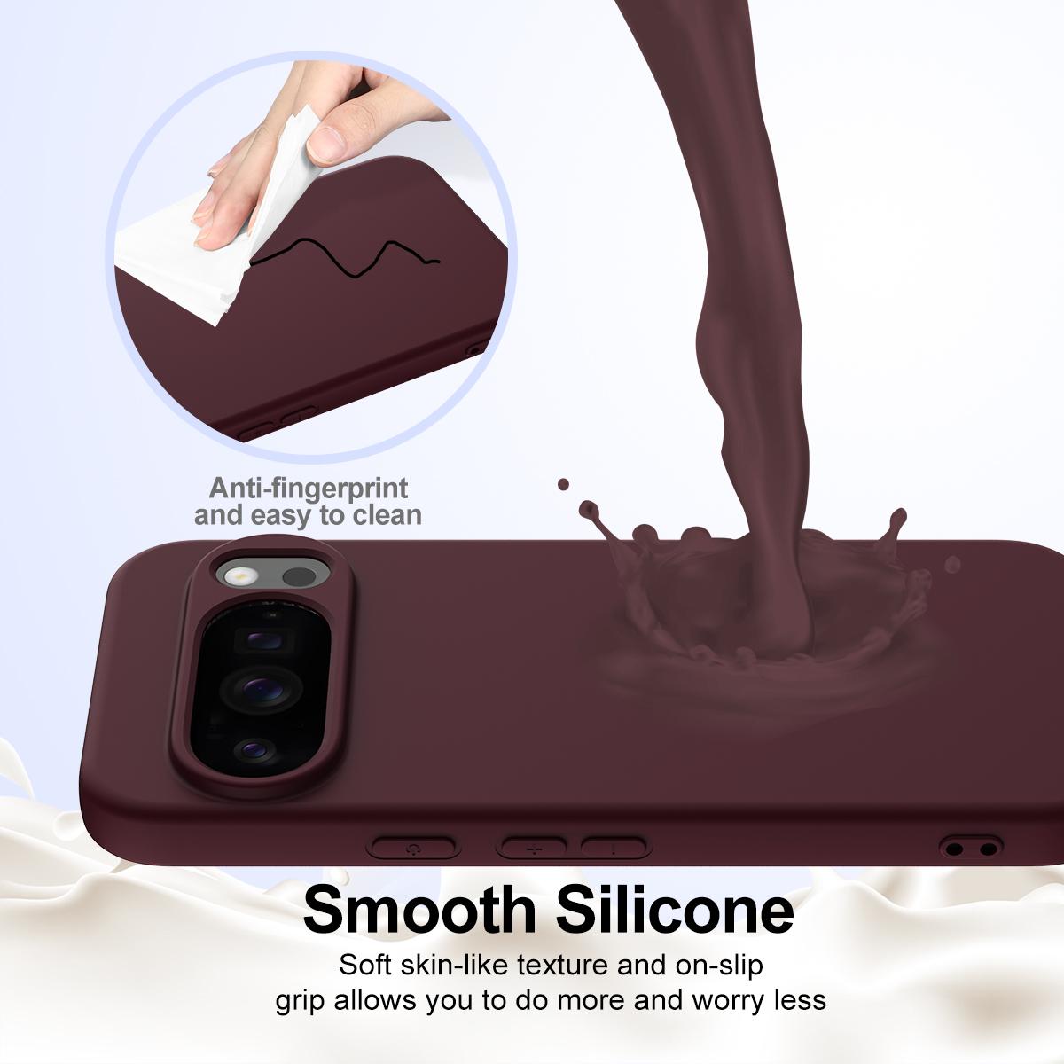 Google Pixel 10 Pro Shockproof Silicone MagSafe Phone Case with Microfibre Lining Magnetic Cover
