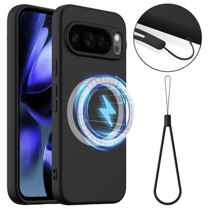 Google Pixel 10 Pro XL Shockproof Silicone MagSafe Phone Case with Microfibre Lining Magnetic Cover