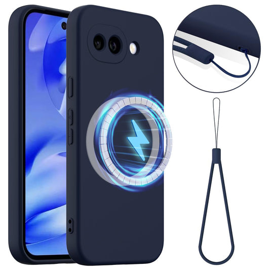 Google Pixel 10a Shockproof Silicone MagSafe Phone Case with Microfibre Lining Magnetic Cover