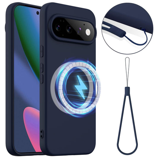 Google Pixel 11 Pro Shockproof Silicone MagSafe Phone Case with Microfibre Lining Magnetic Cover