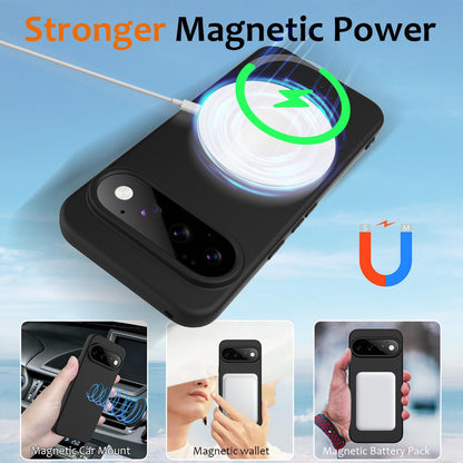 Google Pixel 11 Pro Shockproof Silicone MagSafe Phone Case with Microfibre Lining Magnetic Cover