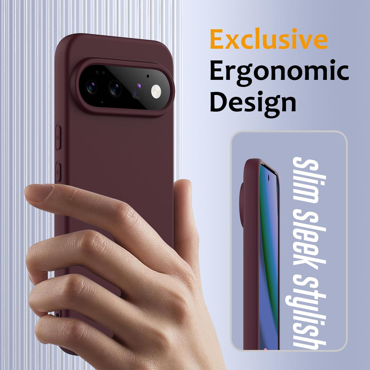Google Pixel 11 Pro Shockproof Silicone MagSafe Phone Case with Microfibre Lining Magnetic Cover