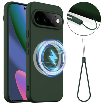 Google Pixel 11 Pro Shockproof Silicone MagSafe Phone Case with Microfibre Lining Magnetic Cover