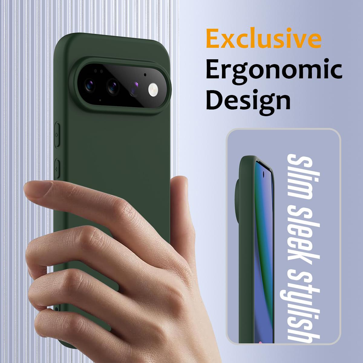 Google Pixel 11 Pro Shockproof Silicone MagSafe Phone Case with Microfibre Lining Magnetic Cover