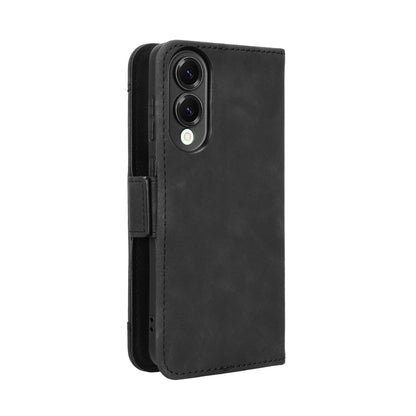 Samsung Galaxy S25 Edge 5G Skin Feel PU Leather Wallet Phone Case with Card Slots, Cash Pocket, Magnetic Closure, Built-In Stand, Full Protection TPU Cover