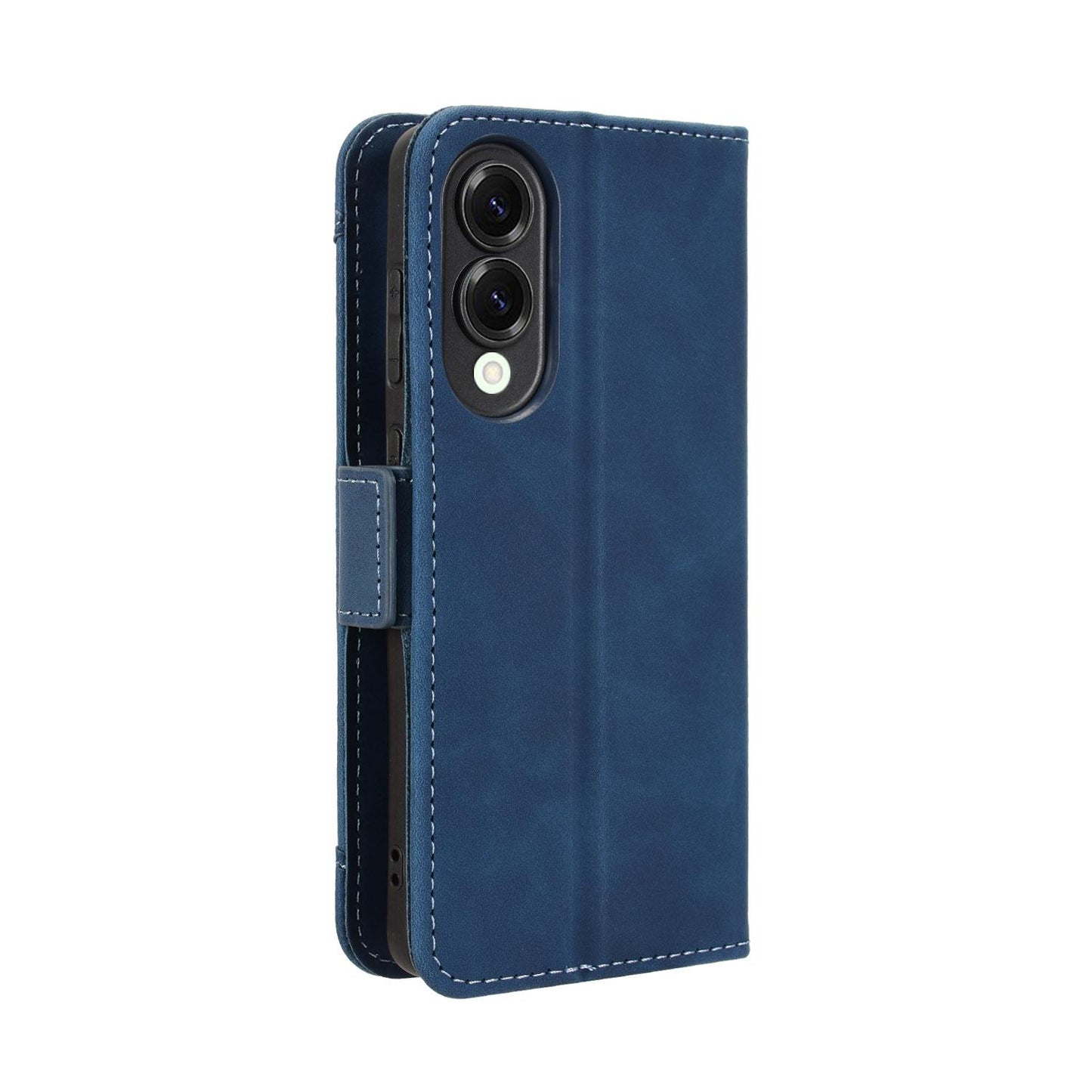 Samsung Galaxy S25 Edge 5G Skin Feel PU Leather Wallet Phone Case with Card Slots, Cash Pocket, Magnetic Closure, Built-In Stand, Full Protection TPU Cover