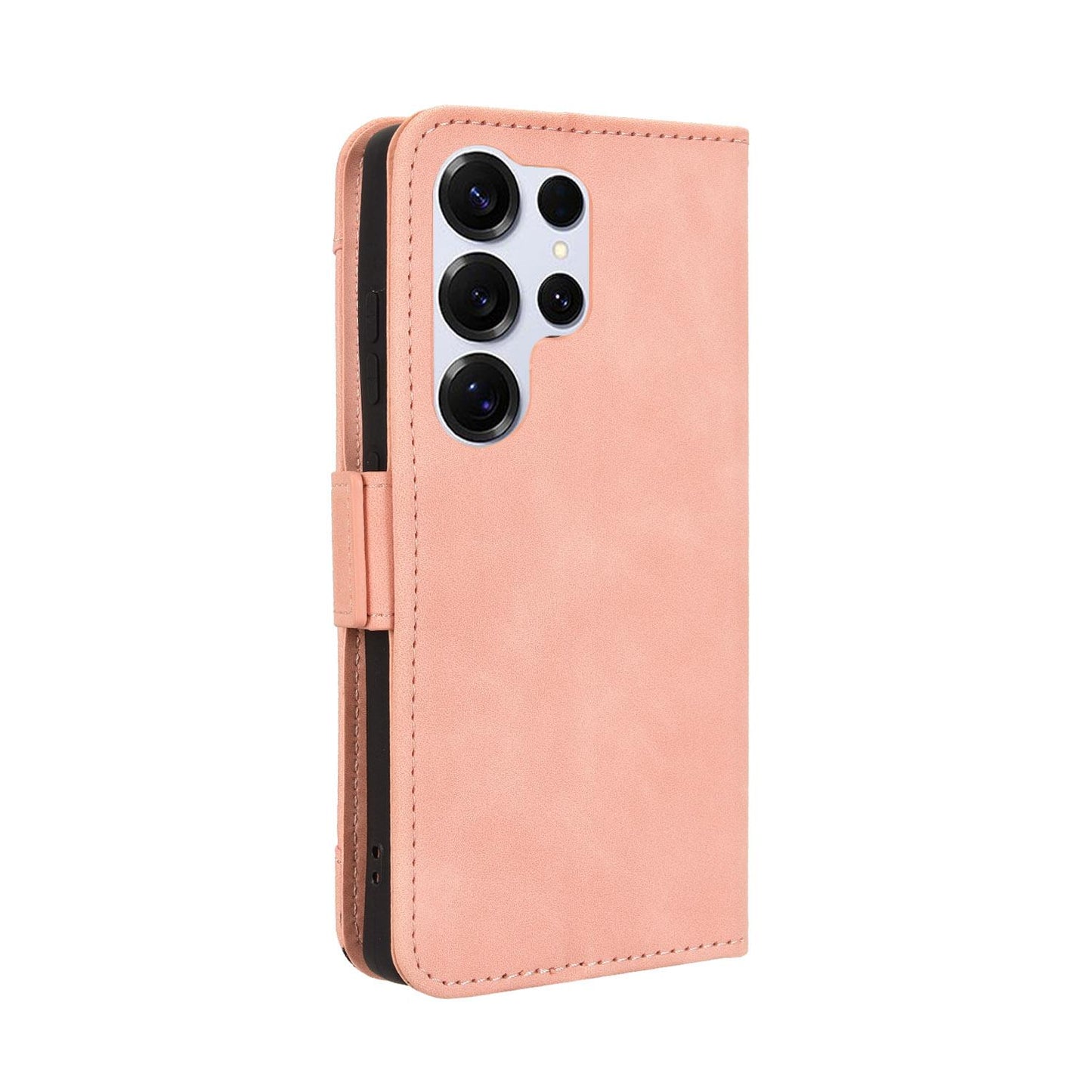 Samsung Galaxy S25 Ultra 5G Skin Feel PU Leather Wallet Phone Case with Card Slots, Cash Pocket, Magnetic Closure, Built-In Stand, Full Protection TPU Cover
