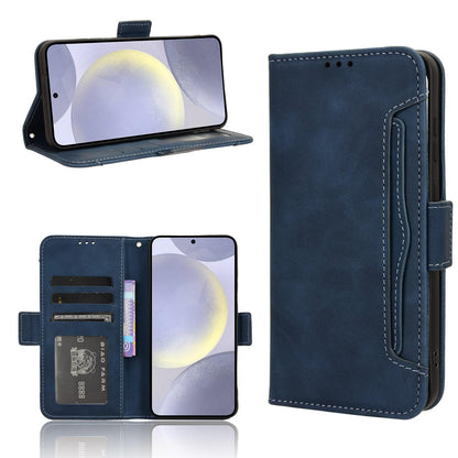 Samsung Galaxy S25 5G Skin Feel PU Leather Wallet Phone Case with Card Slots, Cash Pocket, Magnetic Closure, Built-In Stand, Full Protection TPU Cover