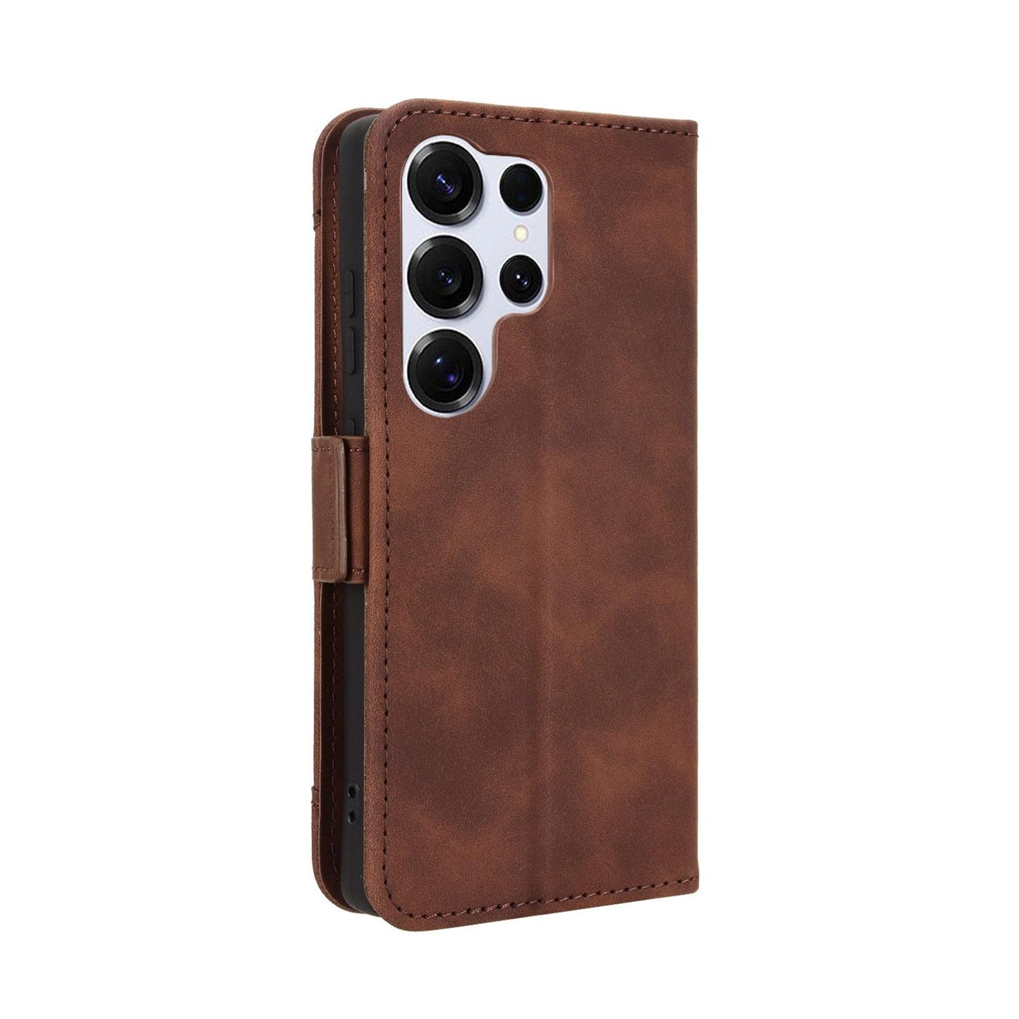 Samsung Galaxy S26 Ultra 5G Skin Feel PU Leather Wallet Phone Case with Card Slots, Cash Pocket, Magnetic Closure, Built-In Stand, Full Protection TPU Cover