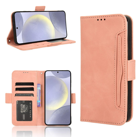 Samsung Galaxy S26+ 5G Skin Feel PU Leather Wallet Phone Case with Card Slots, Cash Pocket, Magnetic Closure, Built-In Stand, Full Protection TPU Cover