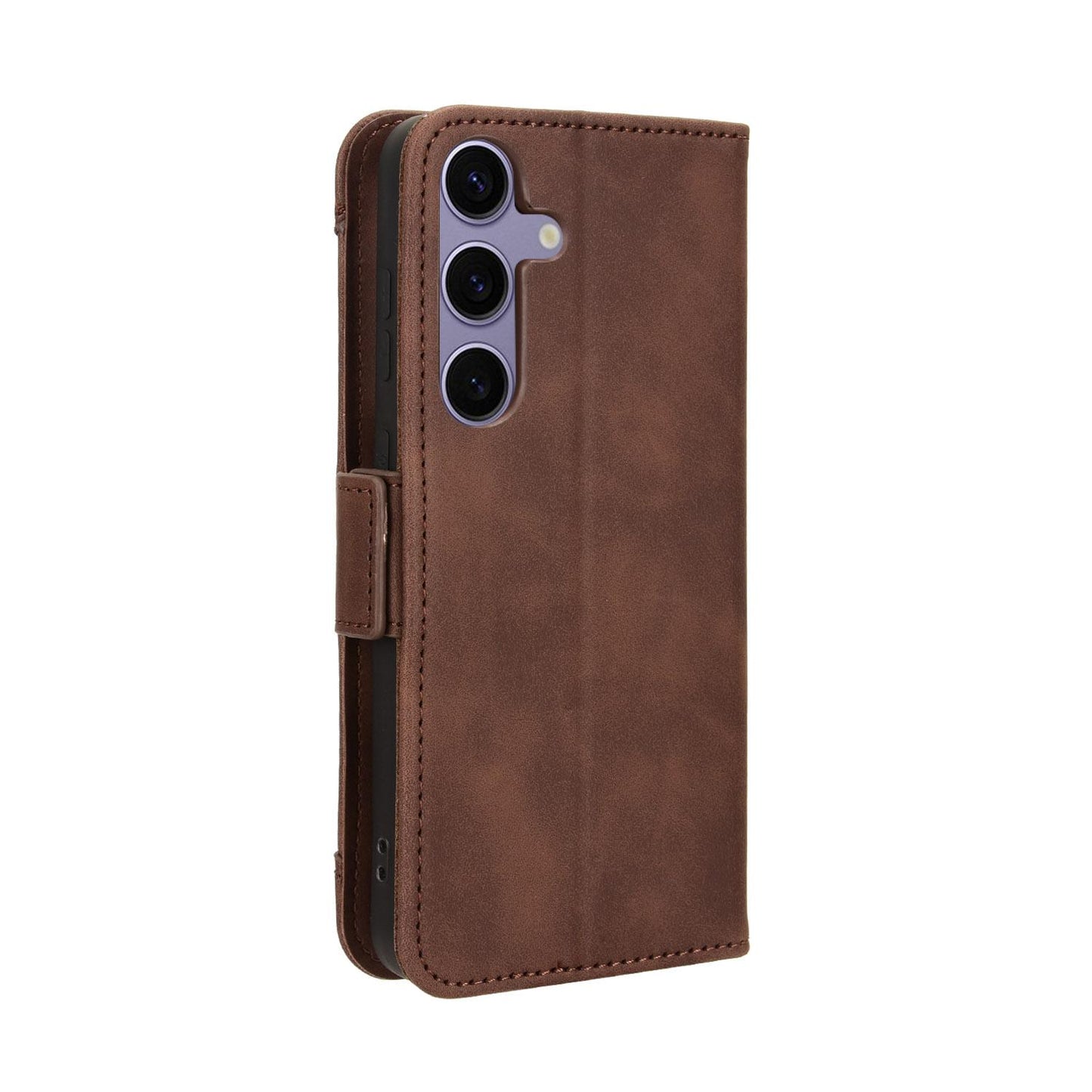 Samsung Galaxy S26+ 5G Skin Feel PU Leather Wallet Phone Case with Card Slots, Cash Pocket, Magnetic Closure, Built-In Stand, Full Protection TPU Cover