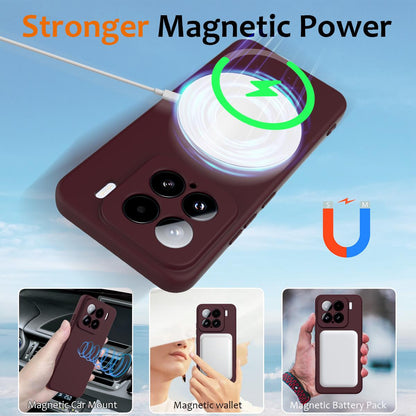 Xiaomi 15 Shockproof Silicone MagSafe Phone Case with Microfibre Lining Magnetic Cover
