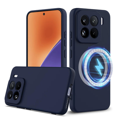 Xiaomi 15 Pro Shockproof Silicone MagSafe Phone Case with Microfibre Lining Magnetic Cover