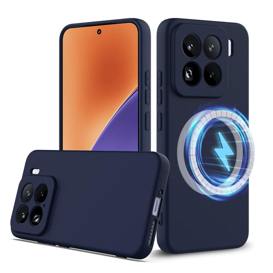 Xiaomi 15 Pro Shockproof Silicone MagSafe Phone Case with Microfibre Lining Magnetic Cover