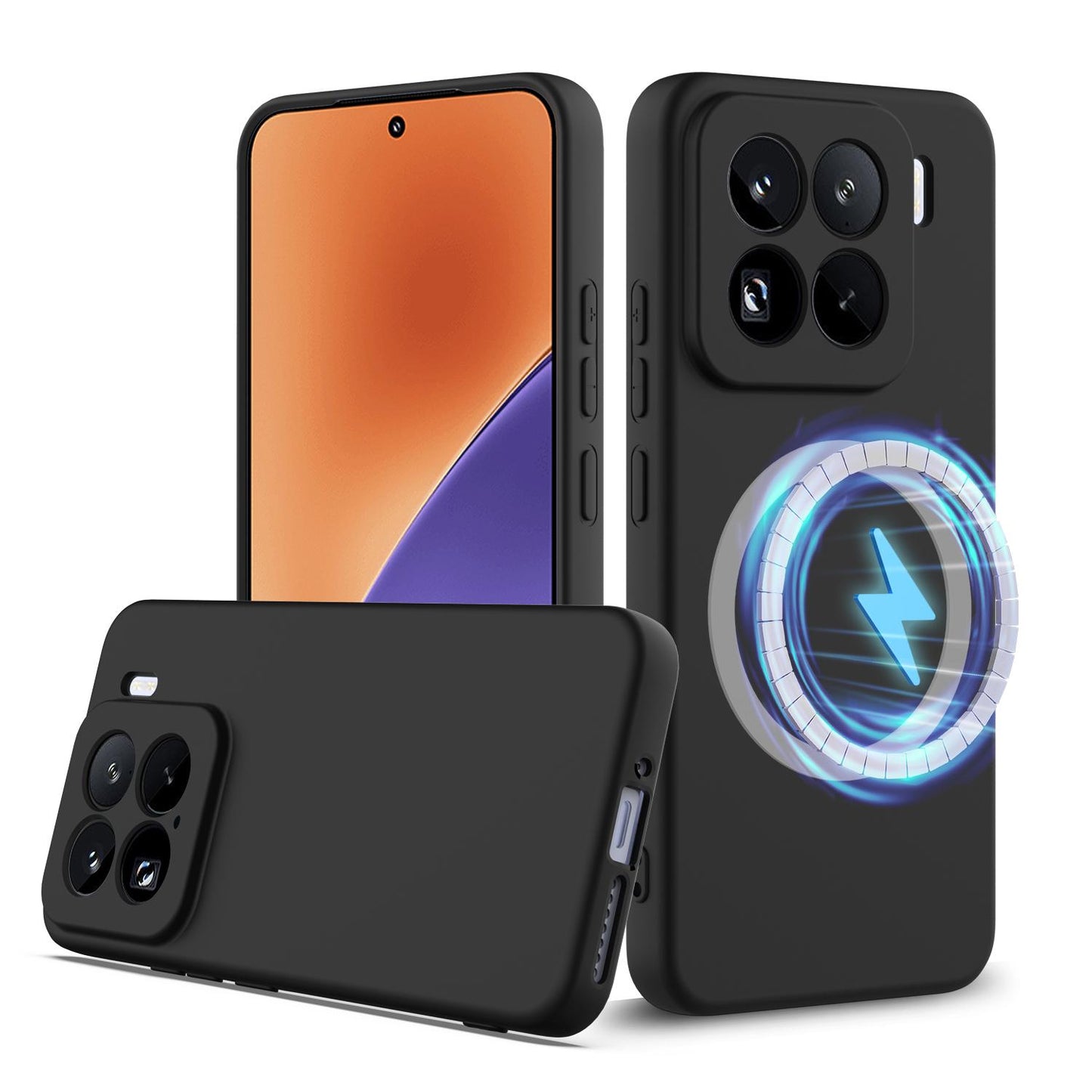 Xiaomi 15 Pro Shockproof Silicone MagSafe Phone Case with Microfibre Lining Magnetic Cover