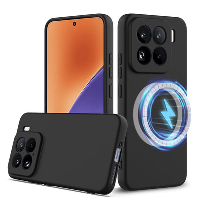Xiaomi 15 Pro Shockproof Silicone MagSafe Phone Case with Microfibre Lining Magnetic Cover