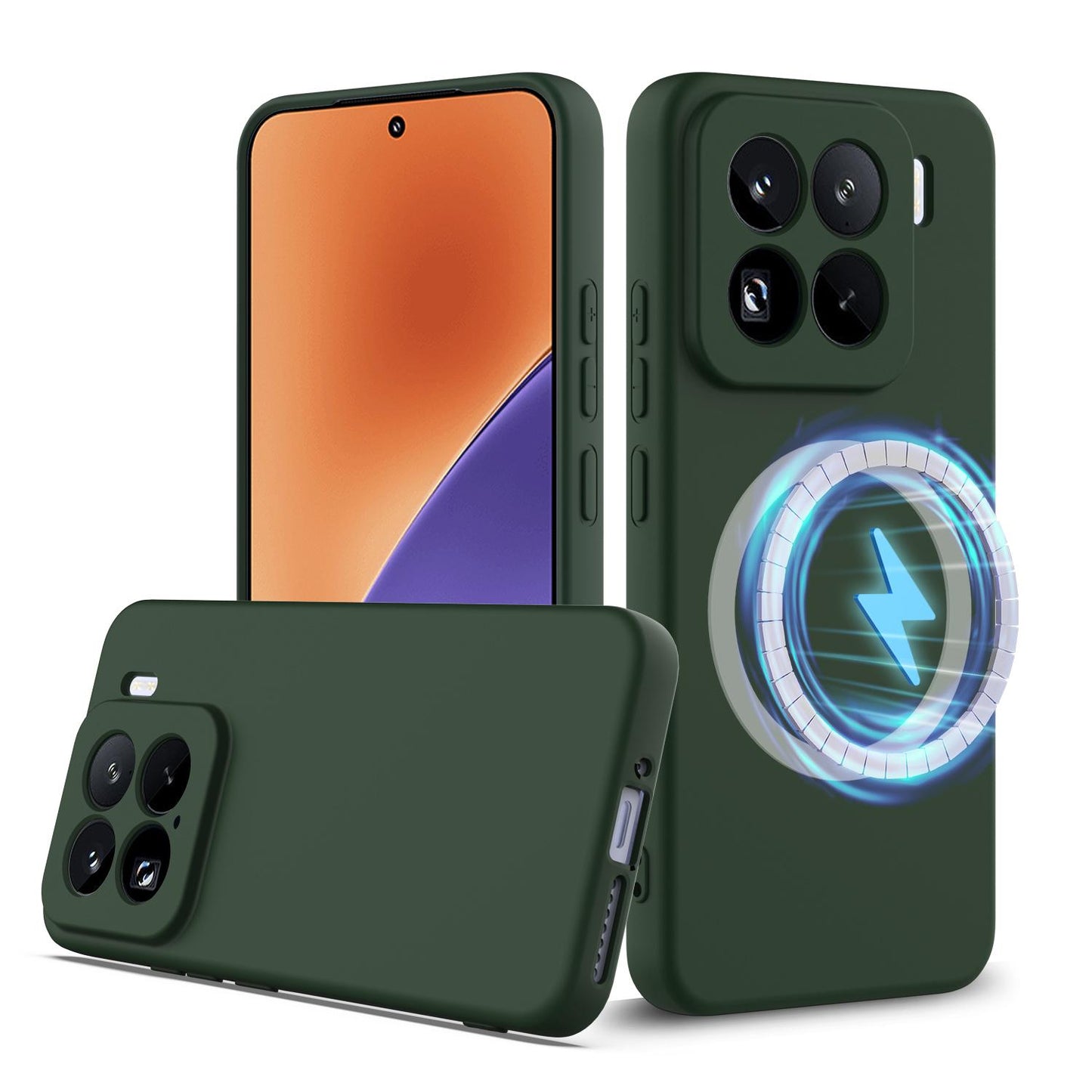 Xiaomi 15 Pro Shockproof Silicone MagSafe Phone Case with Microfibre Lining Magnetic Cover