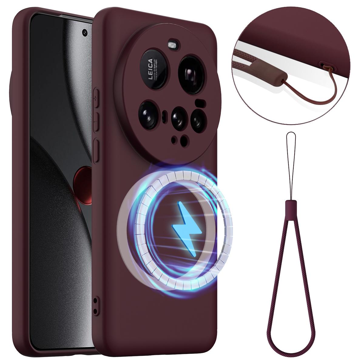 Xiaomi 15 Ultra Shockproof Silicone MagSafe Phone Case with Microfibre Lining Magnetic Cover