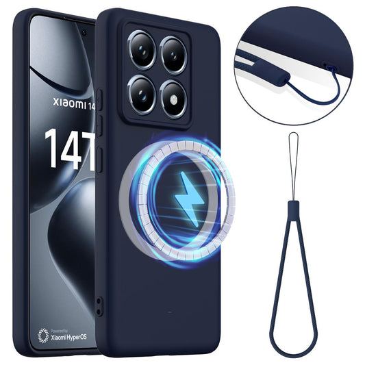 Xiaomi 14T Pro Shockproof Silicone MagSafe Phone Case with Microfibre Lining Magnetic Cover