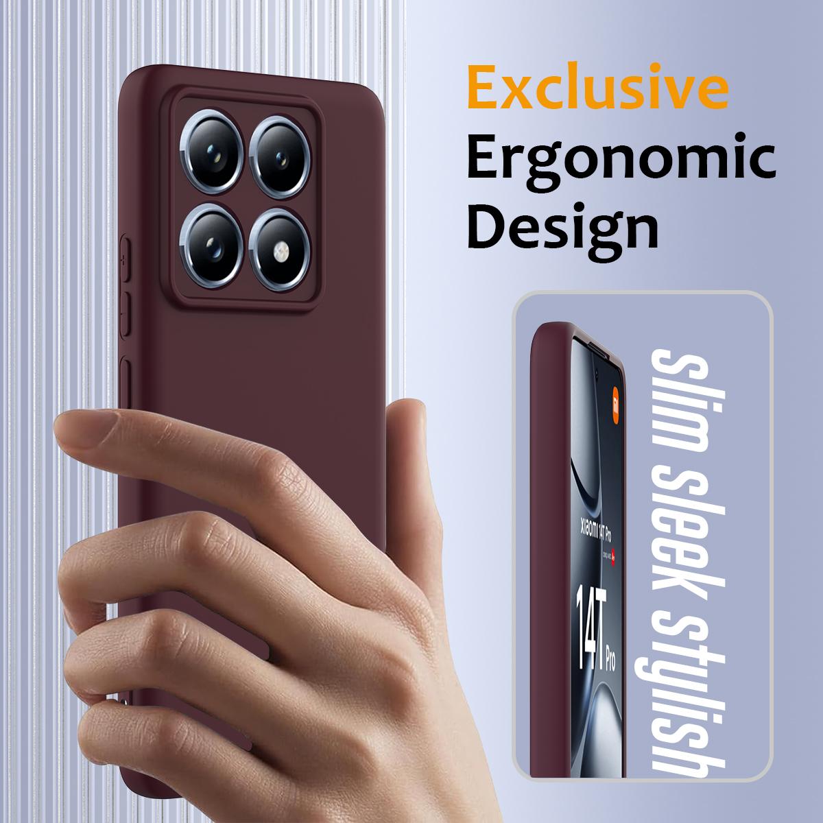 Xiaomi 14T Pro Shockproof Silicone MagSafe Phone Case with Microfibre Lining Magnetic Cover